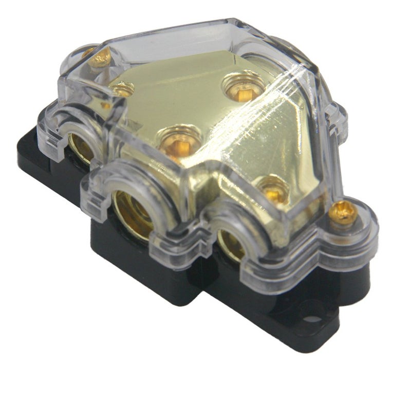 ZOOKOTO 0GA Power Distribution Block, Auto Car Audio Amplifier 1 in 3 Ways Fuse Holder Circuit Protector (3 Way) - Image 2